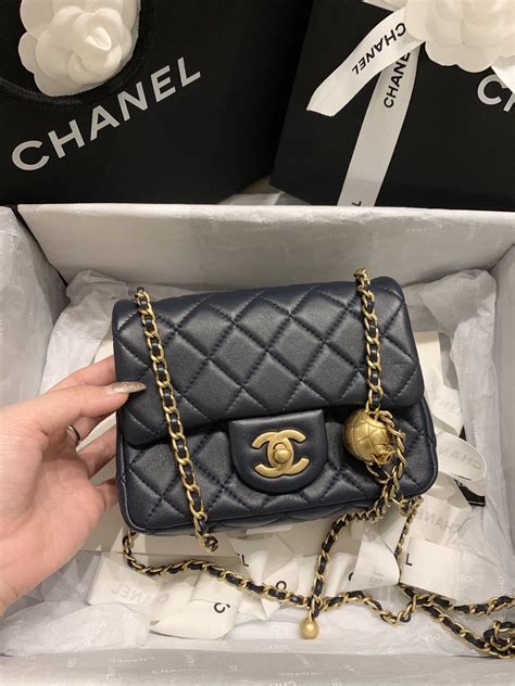 chanel bag with gold ball|mini flap bag Chanel 2021.